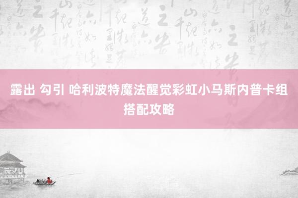 露出 勾引 哈利波特魔法醒觉彩虹小马斯内普卡组搭配攻略